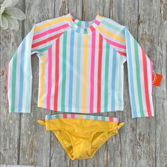 Toddler Little Mermaid Tankini & Rashguard Swimsuit 2, 2-pc Sets  Size 2T - Picture 2 of 11